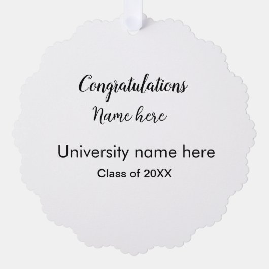 Carte Décorative ajouter votre texte simple diplôme ajouter le nom  (Recto)