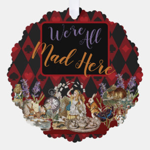Carte Décorative Alice Aventures avec le Chat de Cheshire Fou de Wo