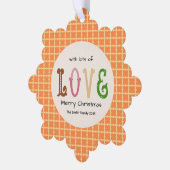 Carte Décorative Amour de Noël Typographie Personnalisée (Gauche)