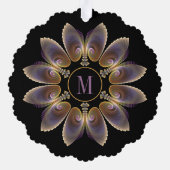 Carte Décorative Ange Abstraite ailes Mandala Monogramme fractal (Verso)