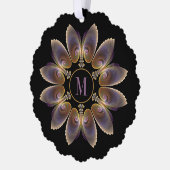 Carte Décorative Ange Abstraite ailes Mandala Monogramme fractal (Gauche)