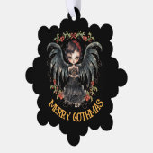 Carte Décorative Ange de Noël gothique sombre (Gauche)