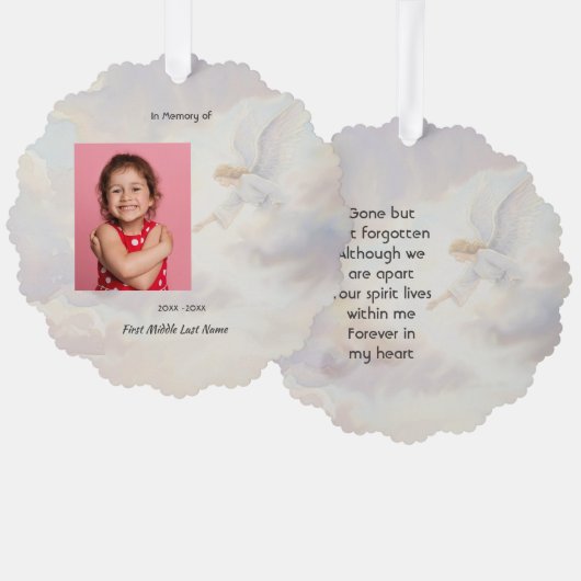 Carte Décorative Ange de souvenir atteignant (Recto/Verso)
