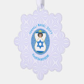 Carte Décorative Angel du drapeau israélien sur bleu et blanc Perso (Gauche)