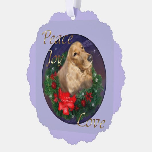 Carte Décorative Anglais Cocker Spaniel Christmas (Gauche)