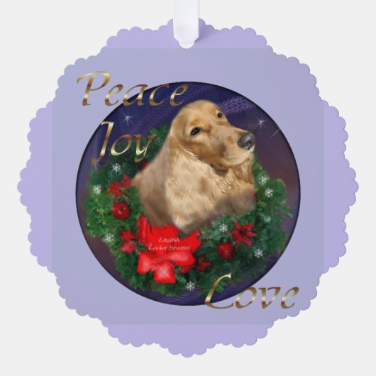 Carte Décorative Anglais Cocker Spaniel Christmas (Recto)