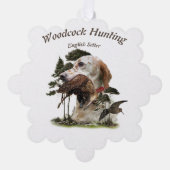 Carte Décorative Anglais Setter, chasse à la bécasse (Recto)