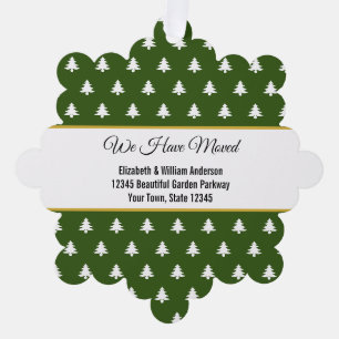 Carte Décorative Annonce de déménagement motif arbre de Noël