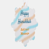 Carte Décorative Aqua orange happy Hanoukka ajouter un nom message (Droite)