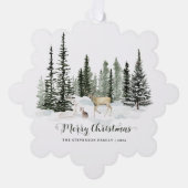 Carte Décorative Aquarelle Bois Joyeux Noël (Recto)