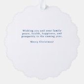 Carte Décorative Aquarelle Crystal Blue Snowflake 4 Photo Collage (Verso)