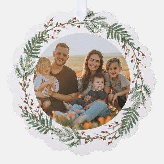 Carte Décorative Aquarelle Grains sèches et feuilles verts (Recto)