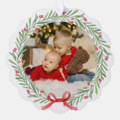 Carte Décorative Aquarelle Grains sèches et feuilles verts (Recto)