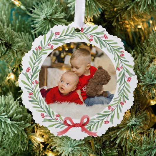 Carte Décorative Aquarelle Grains sèches et feuilles verts