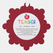 Carte Décorative Aquarelle moderne Rainbow Teacher Merci (Recto)