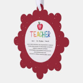 Carte Décorative Aquarelle moderne Rainbow Teacher Merci (Gauche)