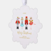 Carte Décorative Aquarelle Noël Nutcracker Photo personnalisée (Gauche)