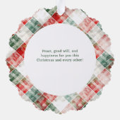 Carte Décorative Aquarelle rustique Photo Plaid Noël (Verso)