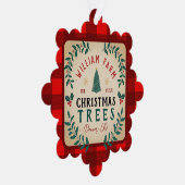 Carte Décorative Arbre de Noël Agritourisme Pine Arbres style ferme (Droite)