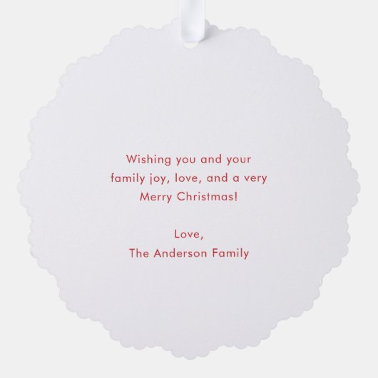 Carte Décorative Arbre simple avec bow Noël moderne (Verso)