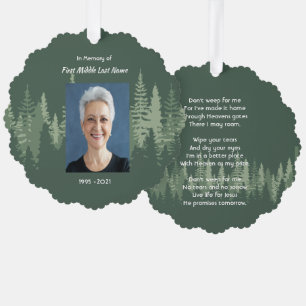 Carte Décorative Arbres de la forêt sauvage chrétienne mémorielle