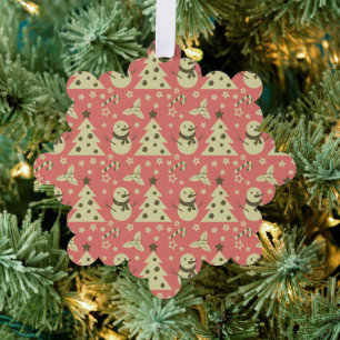 Carte Décorative Arbres de Noël rétro sucre de canne étoile aux bai