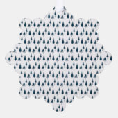 Carte Décorative Arbres d'hiver bleus de la Marine (Verso)