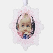 Carte Décorative arc rose Baptême merci (Gauche)