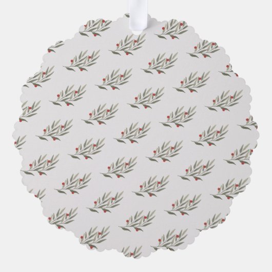 Carte Décorative Arc vert Script photo Noël (Verso)