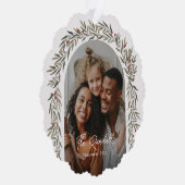 Carte Décorative Arc vert Script photo Noël (Droite)