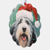 Carte Décorative Artefacts de la peinture de Noël Collie (Gauche)