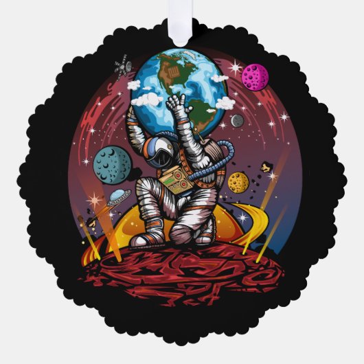 Carte Décorative Atlas Space Man (Recto)