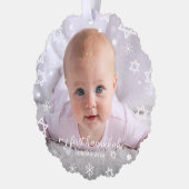 Carte Décorative Baby First Hanoukka Photo Flakes Grand-parents (Gauche)
