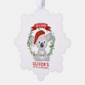 Carte Décorative Baby Koala Premier Noël (Gauche)