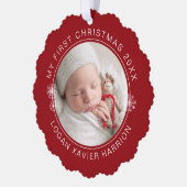 Carte Décorative Baby's First Christmas Keepsake Photo (Gauche)