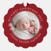 Carte Décorative Baby's First Christmas Keepsake Photo (Recto)