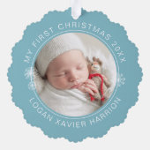 Carte Décorative Baby's First Christmas Keepsake Photo (Verso)