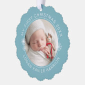 Carte Décorative Baby's First Christmas Keepsake Photo (Gauche)