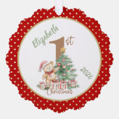 Carte Décorative Baby's First Christmas Photo (Recto)