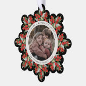 Carte Décorative Baies rouges noires + Papier de Noël à feuillage (Gauche)