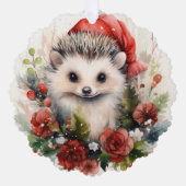 Carte Décorative Balise cadeau de bébé Hérisson de porc (Recto)