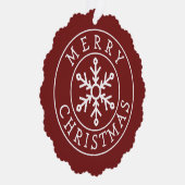 Carte Décorative Balise Joyeux Noël Snowflake (Droite)