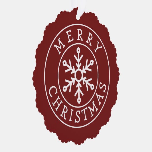 Carte Décorative Balise Joyeux Noël Snowflake (Droite)