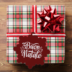 Carte Décorative Balise rouge simple Buon Natale