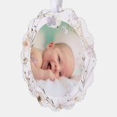 Carte Décorative Baptême fleur sauvage délicat merci (Gauche)