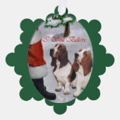 Carte Décorative Basset Hound Cadeaux de Noël (Recto)