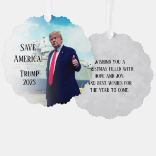 Carte Décorative Bateau du président Donald Trump 2024 Save America