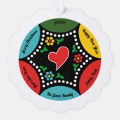 Carte Décorative Bauble de Noël portugais (Recto)