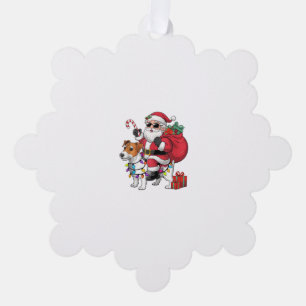 Carte Décorative Beagle Xmas Éclairage Père Noël équitation Beagle