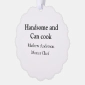 Carte Décorative Beau et peut cuisiner ajouter nom master chef date (Gauche)